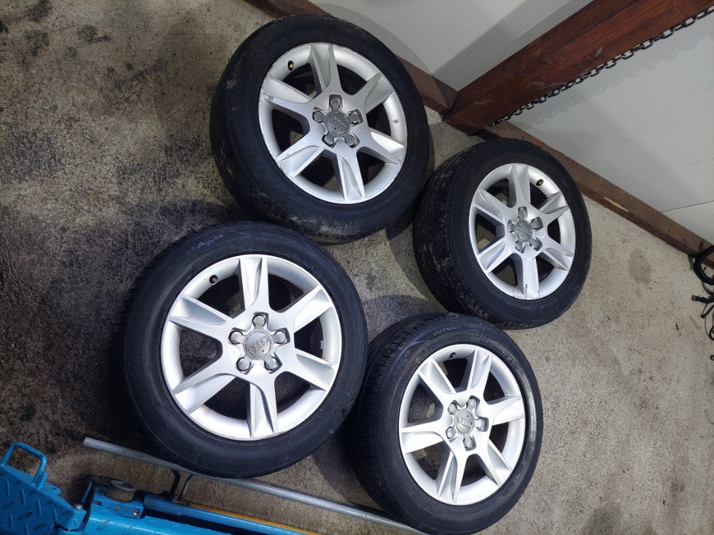 Aluminiske alu feluge felge audi 5x112 16col gume slabe